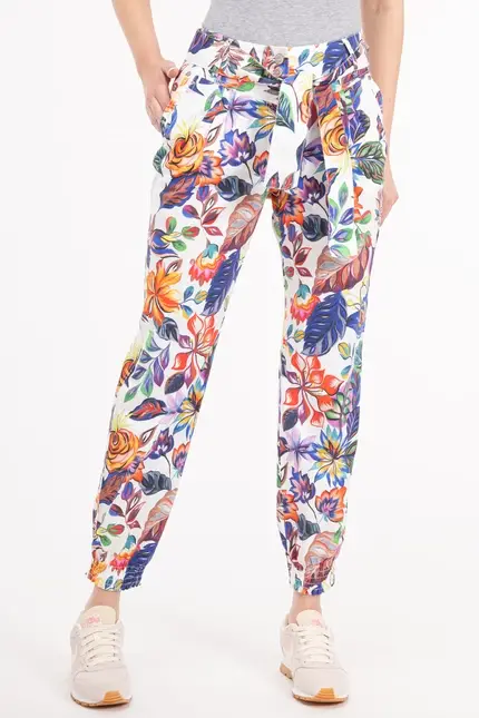 Recover Pants Relaxed-Fit Hose SUNNY in DRUCK BUNT Artikelnummer REC-12730-01-4038-1 Zeitbegrenzte Promotion