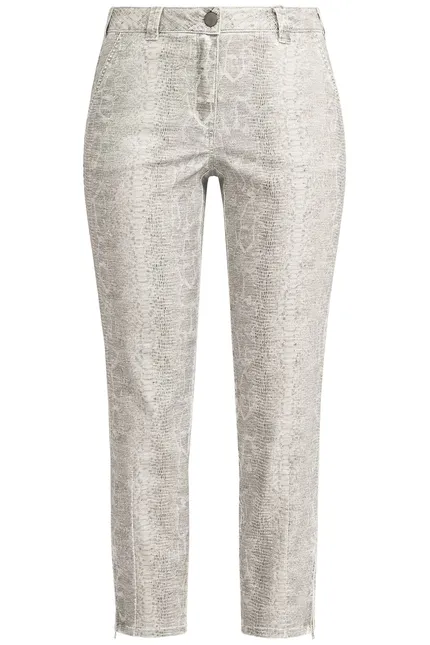 Recover Pants Hose mit Reptilprint in ECRU-ANTHRAZIT Artikelnummer REC-12664-01-4024-183 Nur noch ein Tag übrig