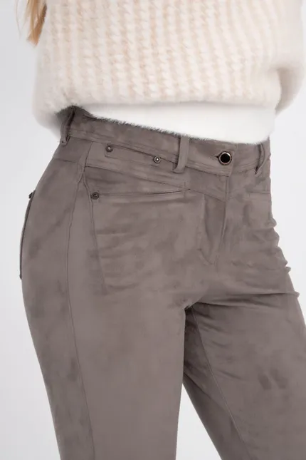 Recover Pants Hose in Wildlederoptik in DUNKELBRAUN Artikelnummer REC-11901-3049-890 Speichern exportieren