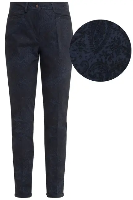 Recover Pants Slim Fit Druckhose in DRUCK DUNKELBLAU Artikelnummer REC-13013-4099-4 Auslauf