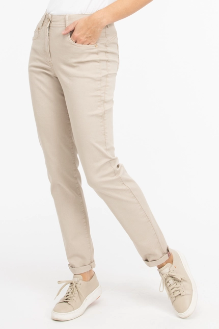Recover Pants Modische Hose im 5-Pocket Style in BEIGE Artikelnummer REC-13362-4142-235 Verkauf