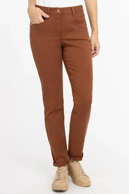 Recover Pants Modische Hose im 5-Pocket Style in COGNAC Artikelnummer REC-13362-4142-871 Angebote