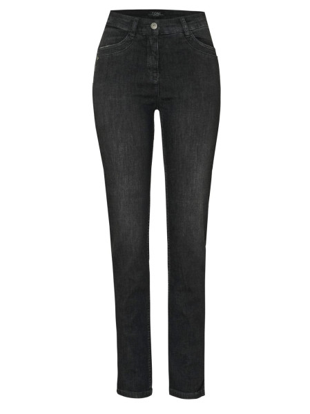 TONI Fashion Style »be loved« dark grey Slim-Fit Jeans mit hohem Bund Cyber Monday
