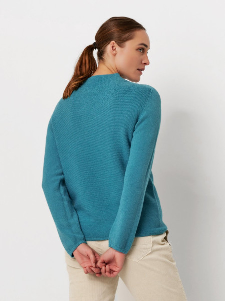 TONI Fashion Style »Helene« petrol Feinstrick-Pulli mit Turtleneck Lagerräumung