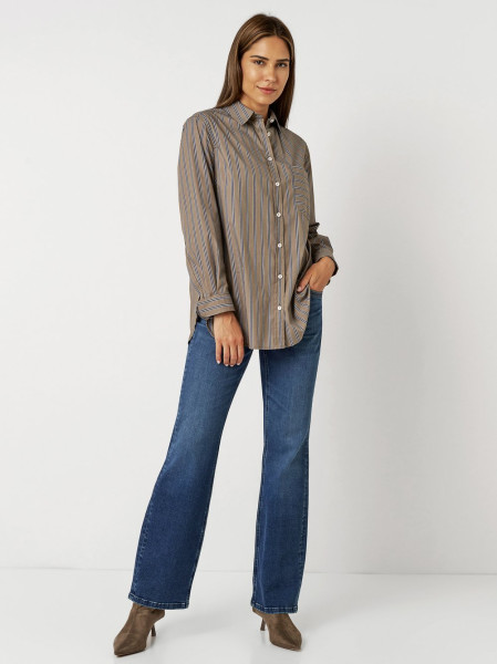 TONI Fashion Style »Alma« taupe/blue Gestreifte Hemdbluse Online Outlet