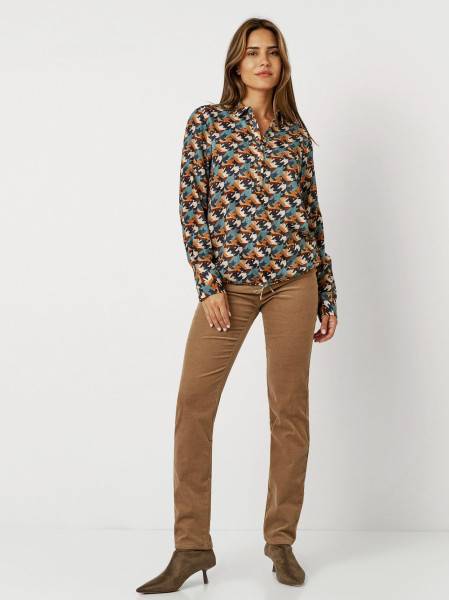 TONI Fashion Style »Bianca« multicolour petrol Bluse mit Hahnentritt Große Rabatte