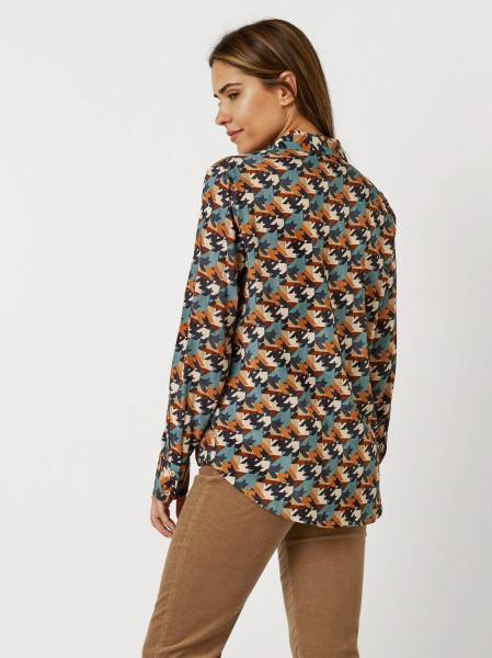 TONI Fashion Style »Bianca« multicolour petrol Bluse mit Hahnentritt Große Rabatte