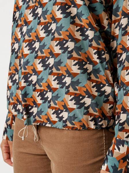 TONI Fashion Style »Bianca« multicolour petrol Bluse mit Hahnentritt Große Rabatte