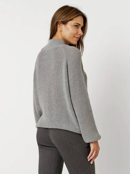 TONI Fashion Style »Insa« grey Strickpulli mit Stehkragen Räumungsverkauf