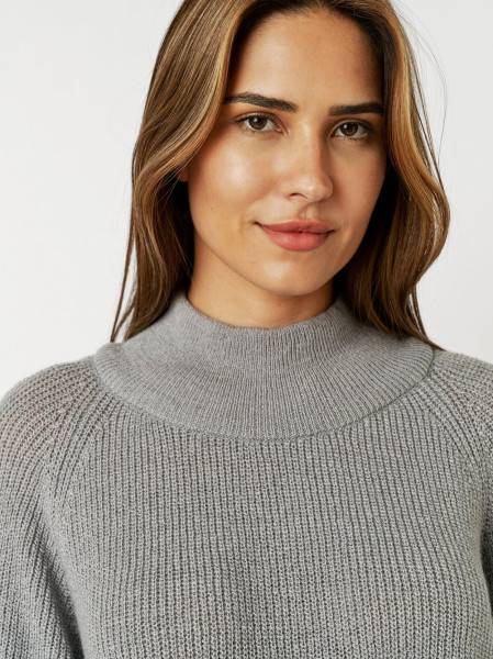 TONI Fashion Style »Insa« grey Strickpulli mit Stehkragen Räumungsverkauf