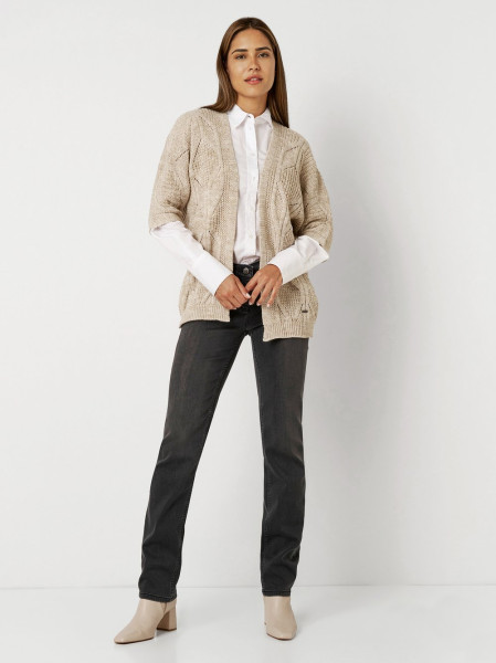 TONI Fashion Style »Haifa« sand/gold Ajour-Cardigan mit Effektgarn Tägliche Deals