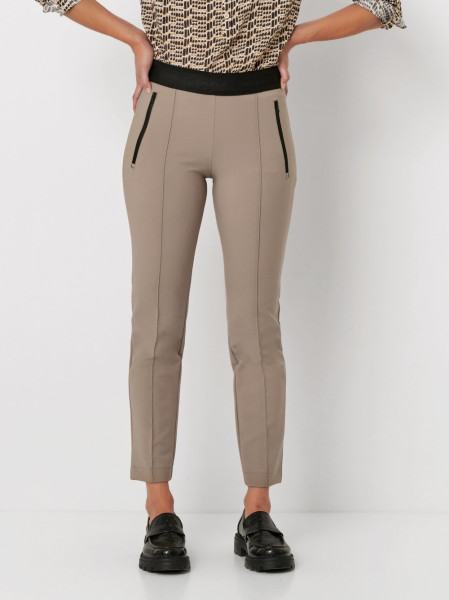 TONI Fashion Style »Jenny« taupe Schmale Businesshose mit Gummizug Tiefpreis