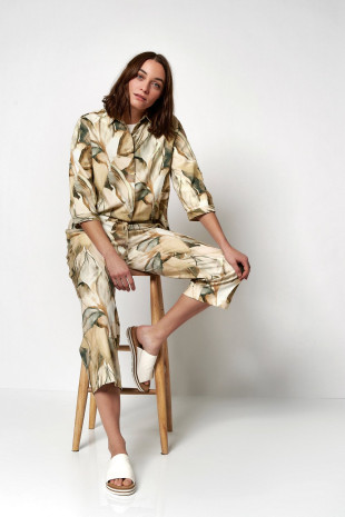 TONI Fashion Style »Clay« multicolour beige Leinenhemd mit Naturdruck Bis zu 65% Rabatt
