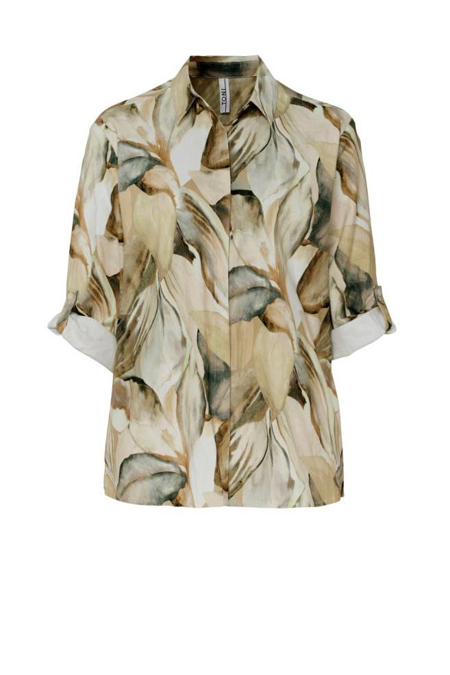 TONI Fashion Style »Clay« multicolour beige Leinenhemd mit Naturdruck Bis zu 65% Rabatt