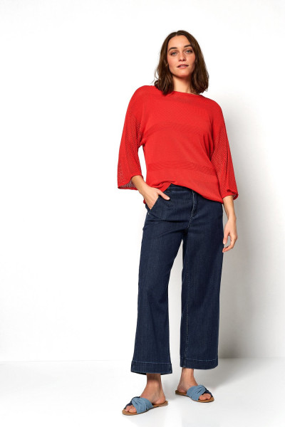 TONI Fashion Style »Gerda« red Gehäkelter Sommerpulli Sonderangebot der Fabrik