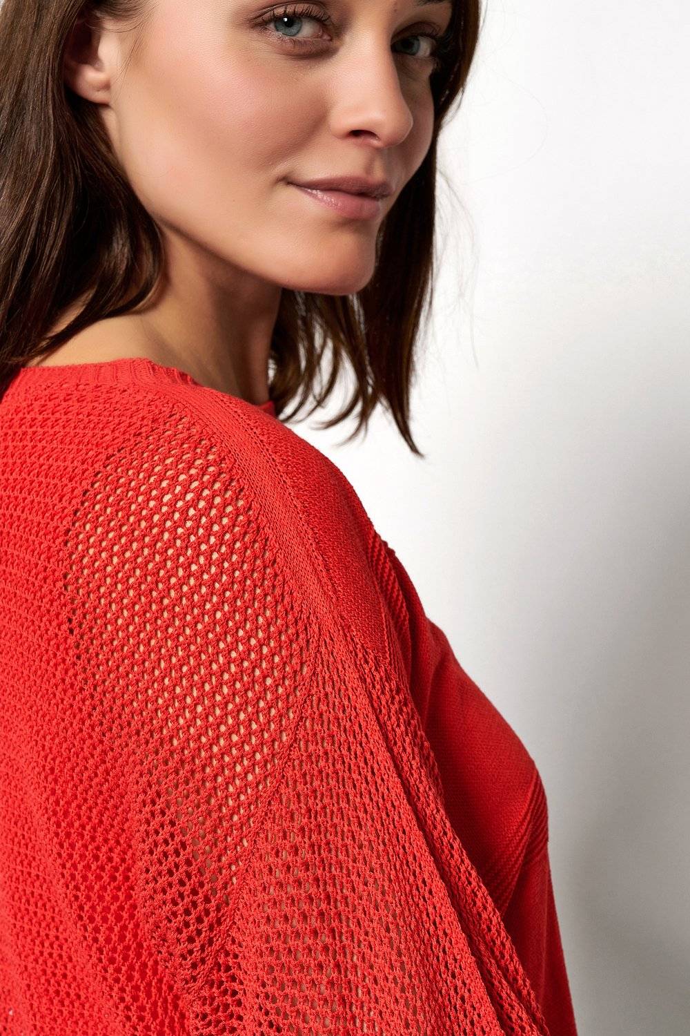 TONI Fashion Style »Gerda« red Gehäkelter Sommerpulli Sonderangebot der Fabrik
