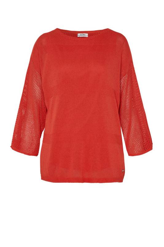 TONI Fashion Style »Gerda« red Gehäkelter Sommerpulli Sonderangebot der Fabrik