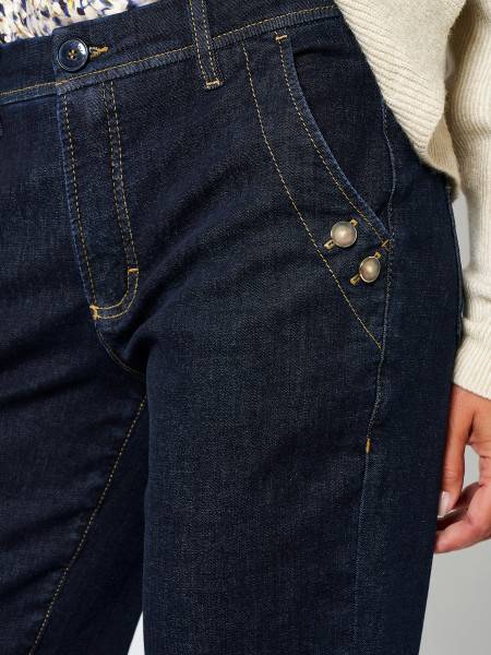 TONI Fashion Style »Liv« dark blue Karottenjeans mit Details Vierteljährliche Förderung