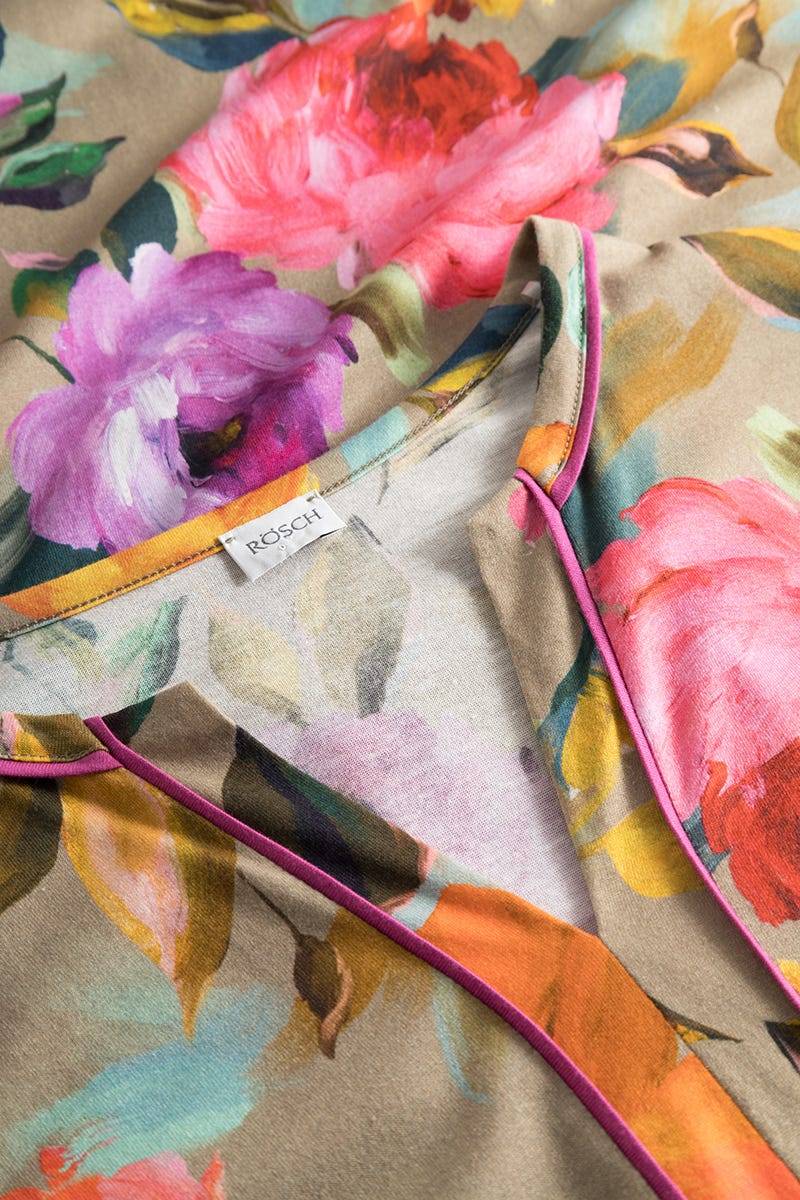 ﻿Rösch Nachthemd im Aquarell-Blüten-Druck Maxi-Länge Baumwolle/Modal Begrenztes Angebot