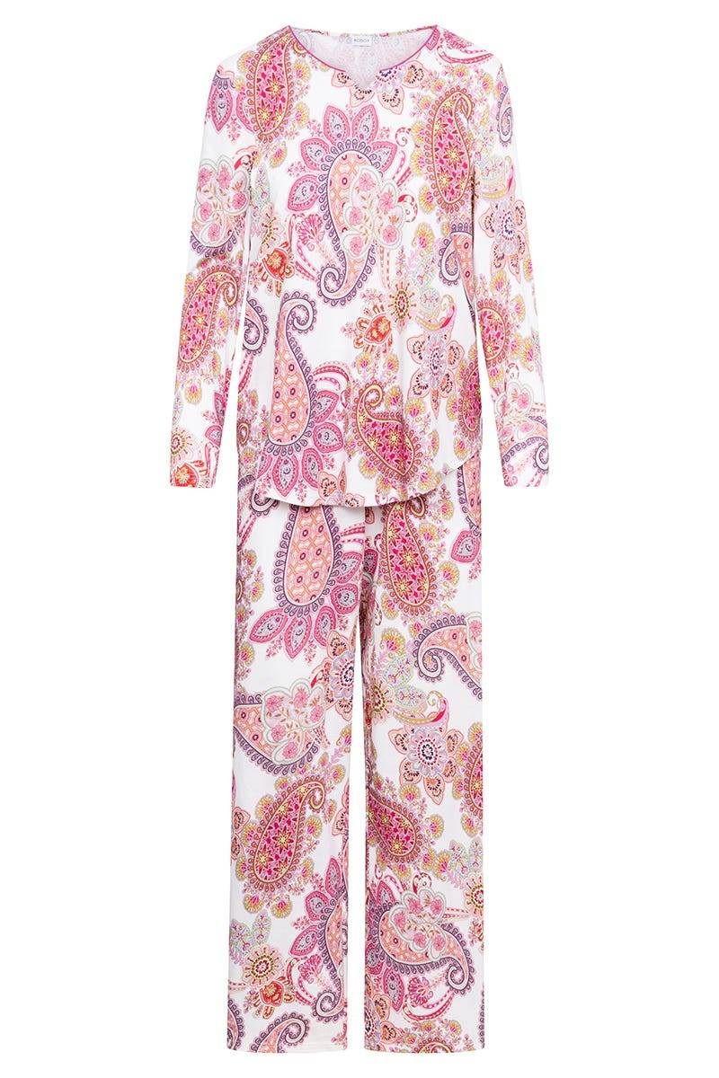 Rösch Pyjama im Paisley-Druck Beerenfarben Baumwolle/Modal Black Friday