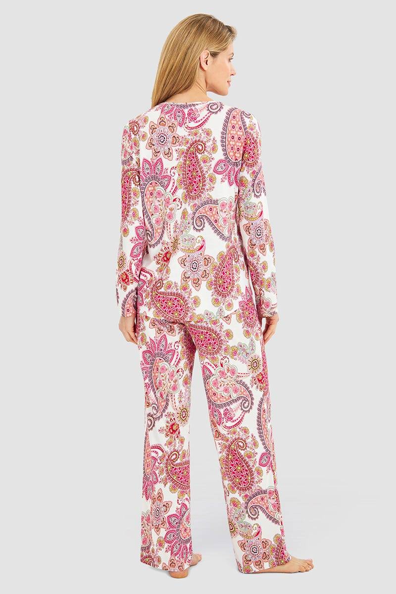Rösch Pyjama im Paisley-Druck Beerenfarben Baumwolle/Modal Black Friday