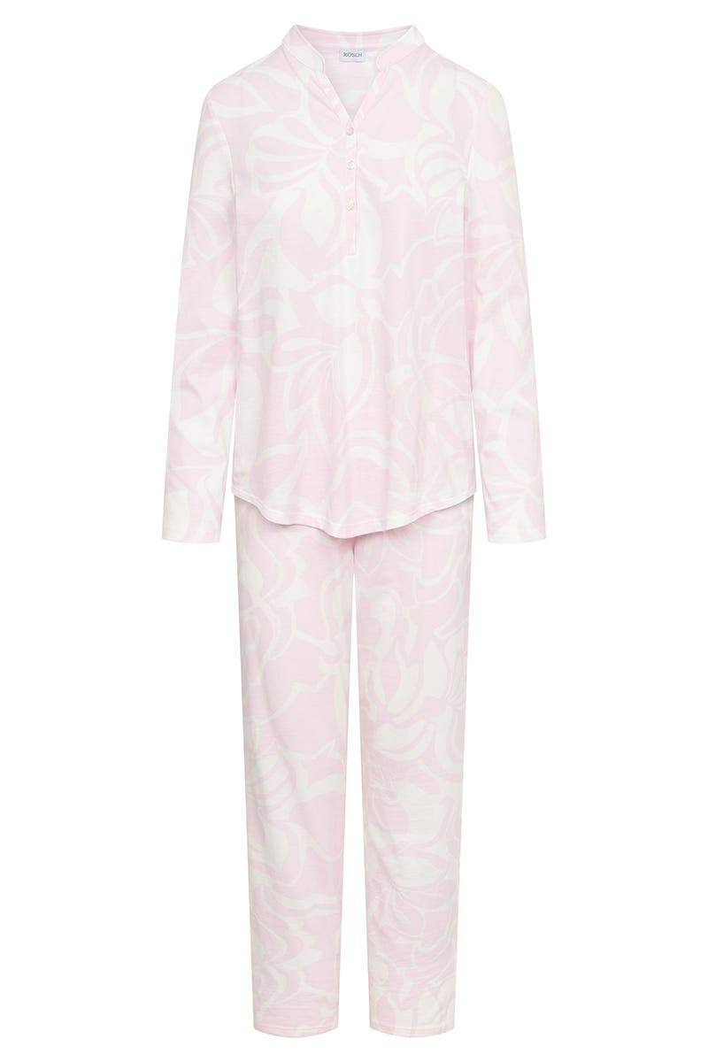 Rösch Pyjama im pastelligen Blumendruck 100% Baumwolle Valentinstagsangebot