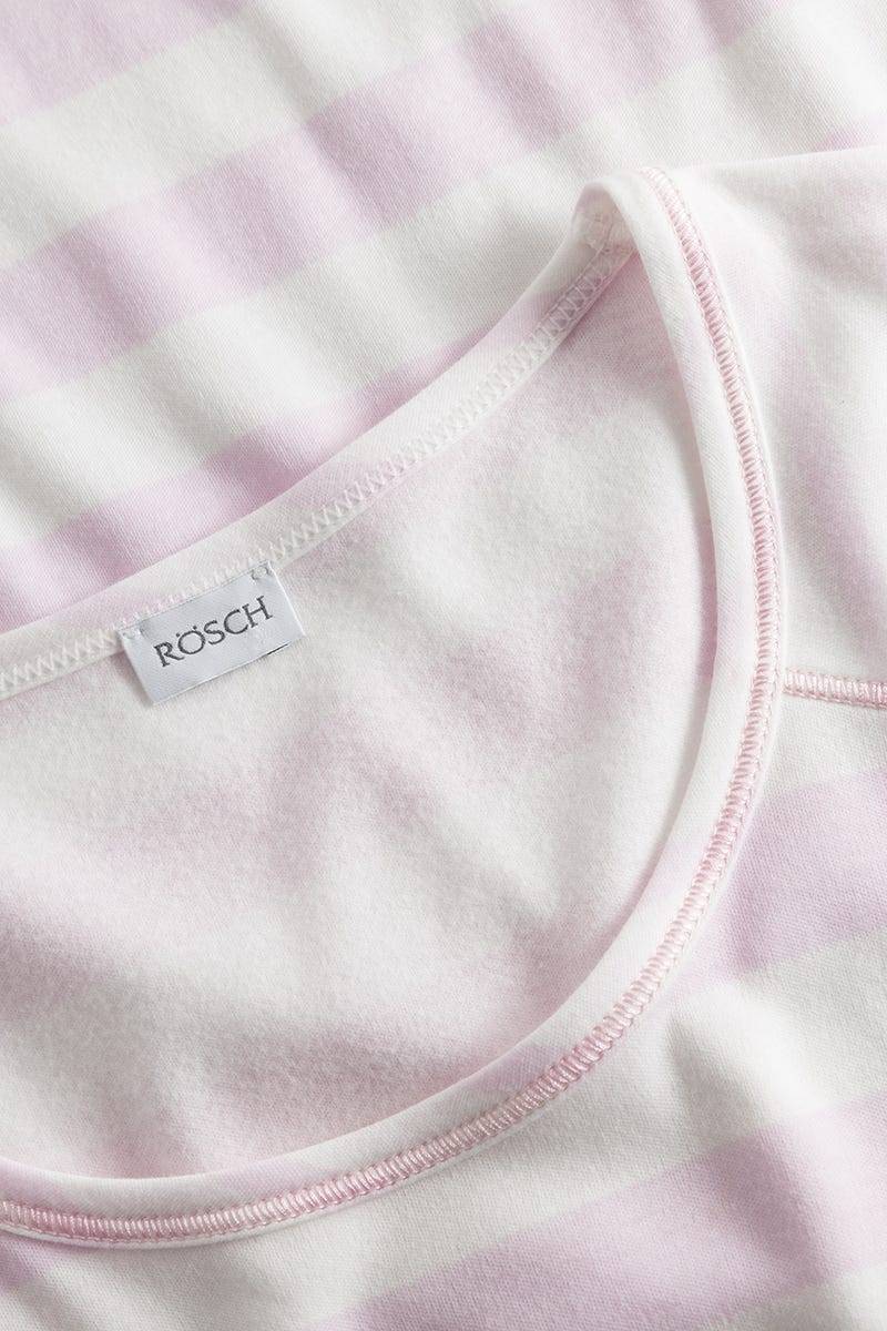 Rösch Nachthemd im Ringeldruck Rosa Maxi-Länge 100% Baumwolle Lagerräumung