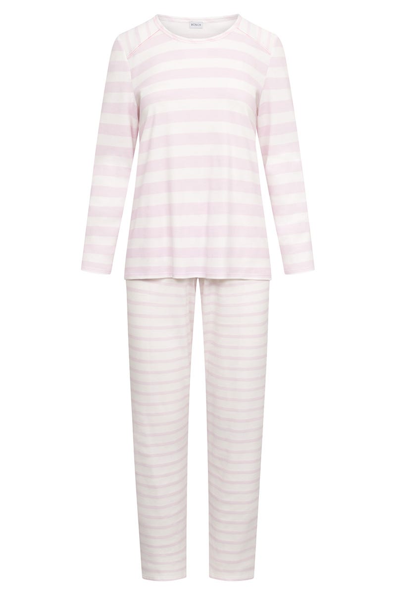 Rösch Pyjama im Ringeldruck Rosa 100% Baumwolle Heißer Verkauf