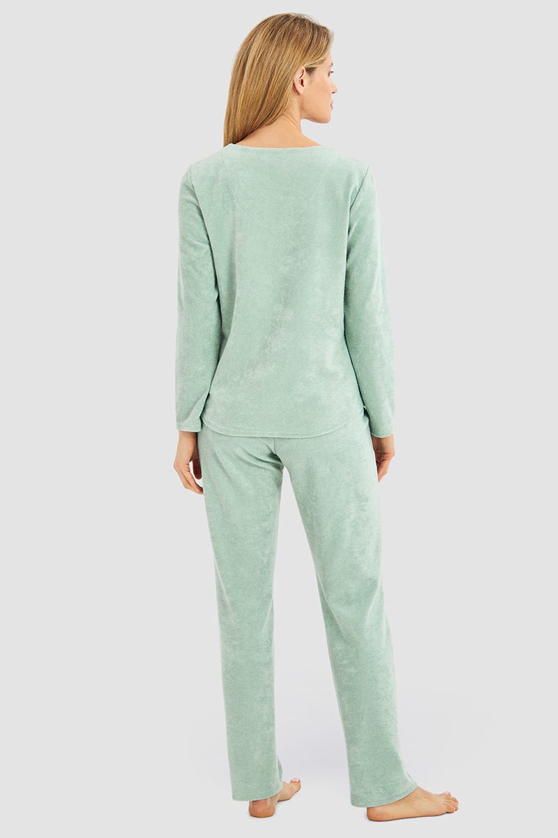 Rösch Hausanzug aus Frottee in Mintgrün Baumwolle/Polyester Zeitlich begrenztes Angebot
