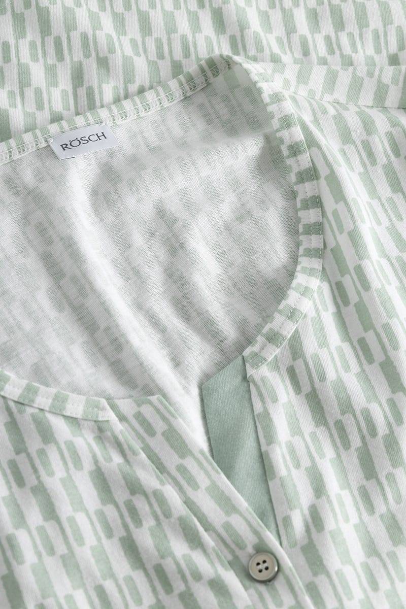 Rösch Pyjama im minimalistischen Grafikdruck Mintgrün 100% Baumwolle Bestseller