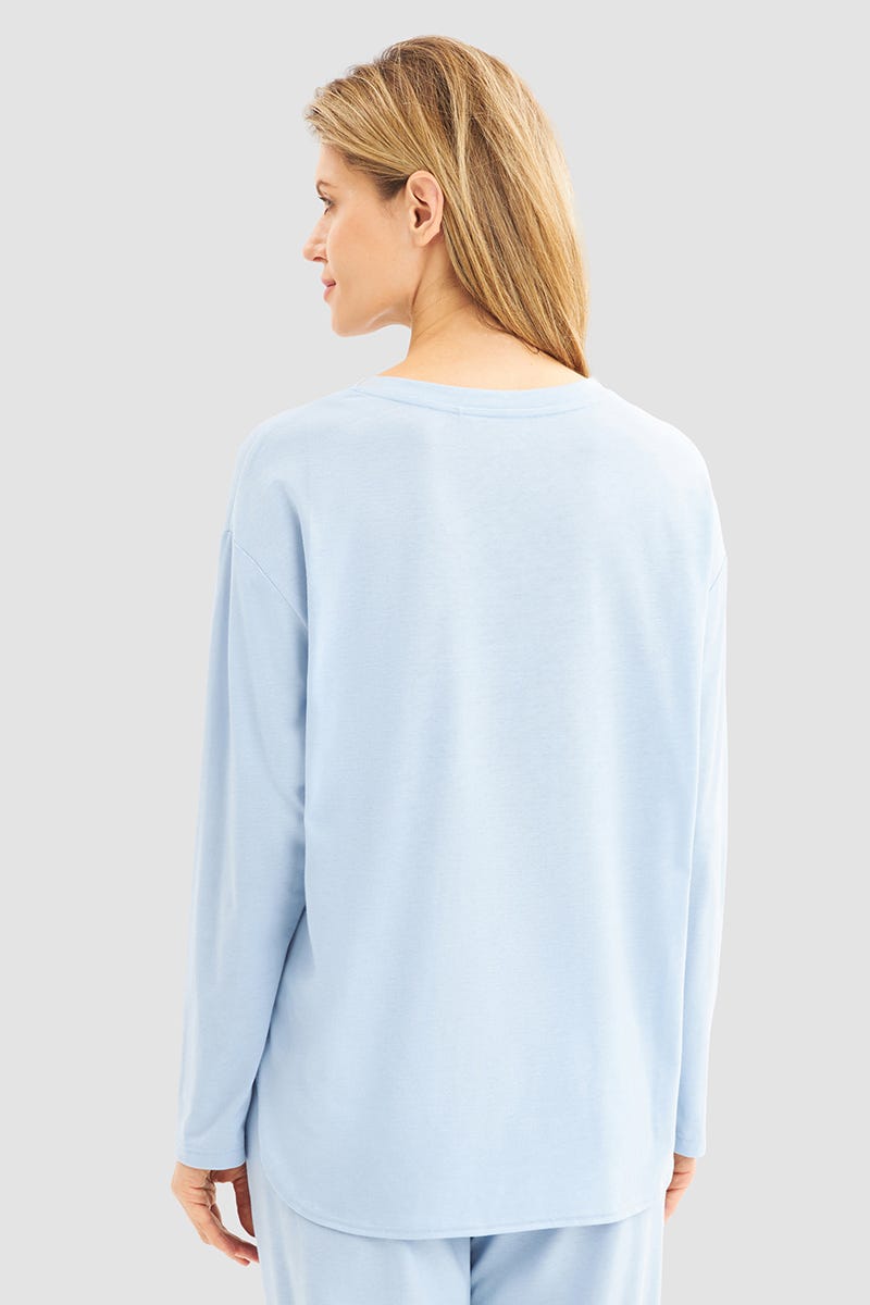 Rösch Shirt Langarm mit Schriftzug Baumwolle/Modal VIP-Rabatte