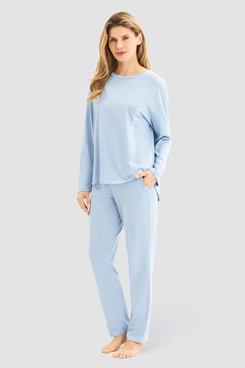 Rösch Pyjamahose im puristischen Stil Baumwolle/Modal Super Sparpreis