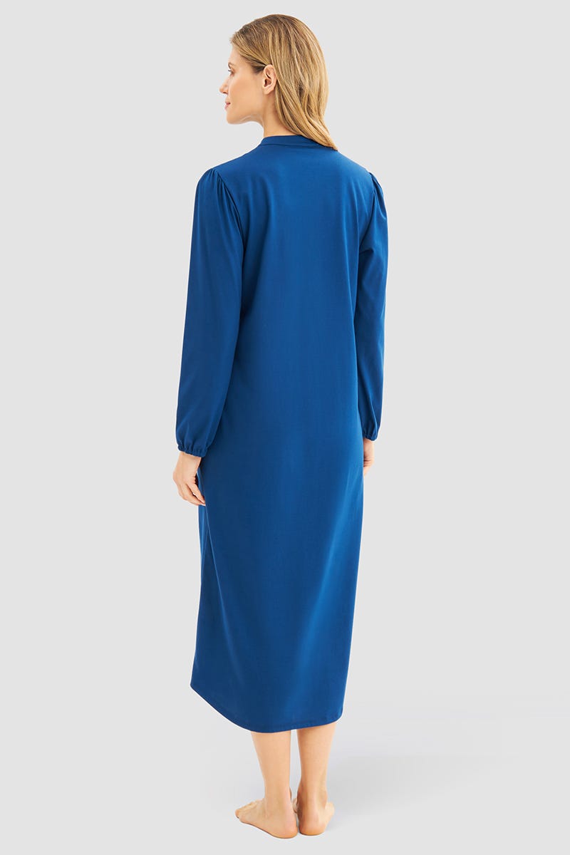 Rösch Nachthemd im puristischen Stil Maxi-Länge 100% Baumwolle Kostenlose Rückgabe