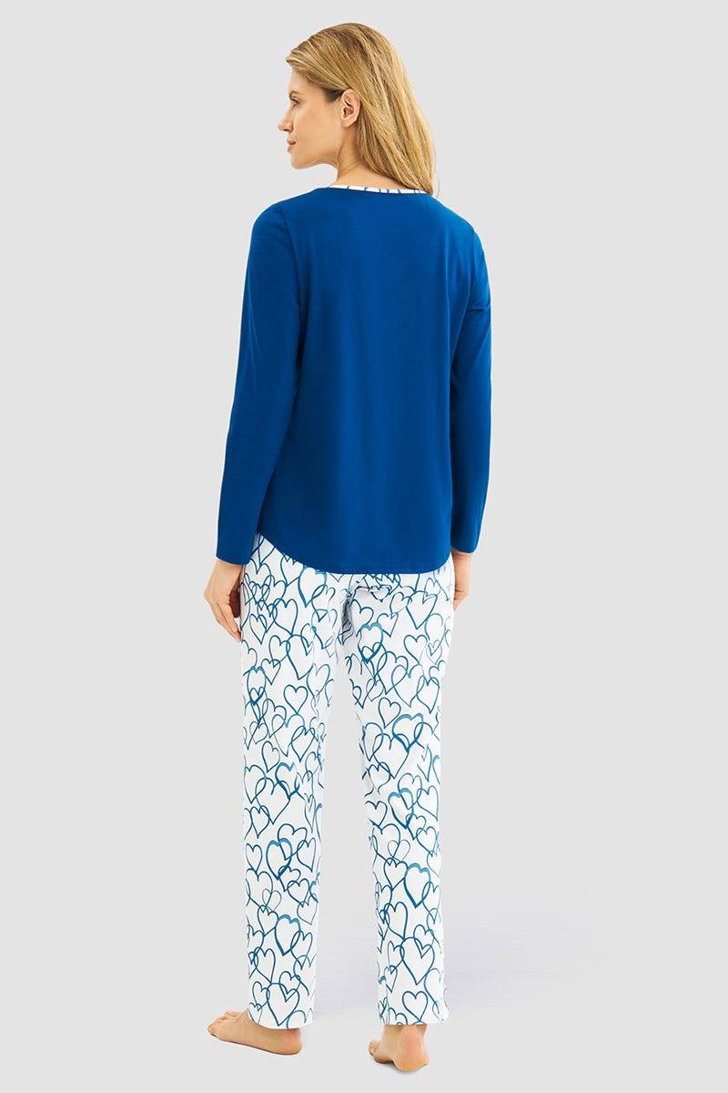 Rösch Pyjama mit Herzen-Druck 100% Baumwolle JETZT KAUFEN