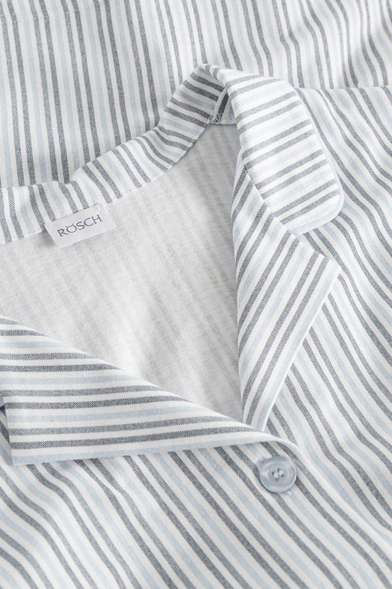 Rösch Pyjama im Streifendruck Herrenhemd-Stil 100% Baumwolle Letzte 2 Tage