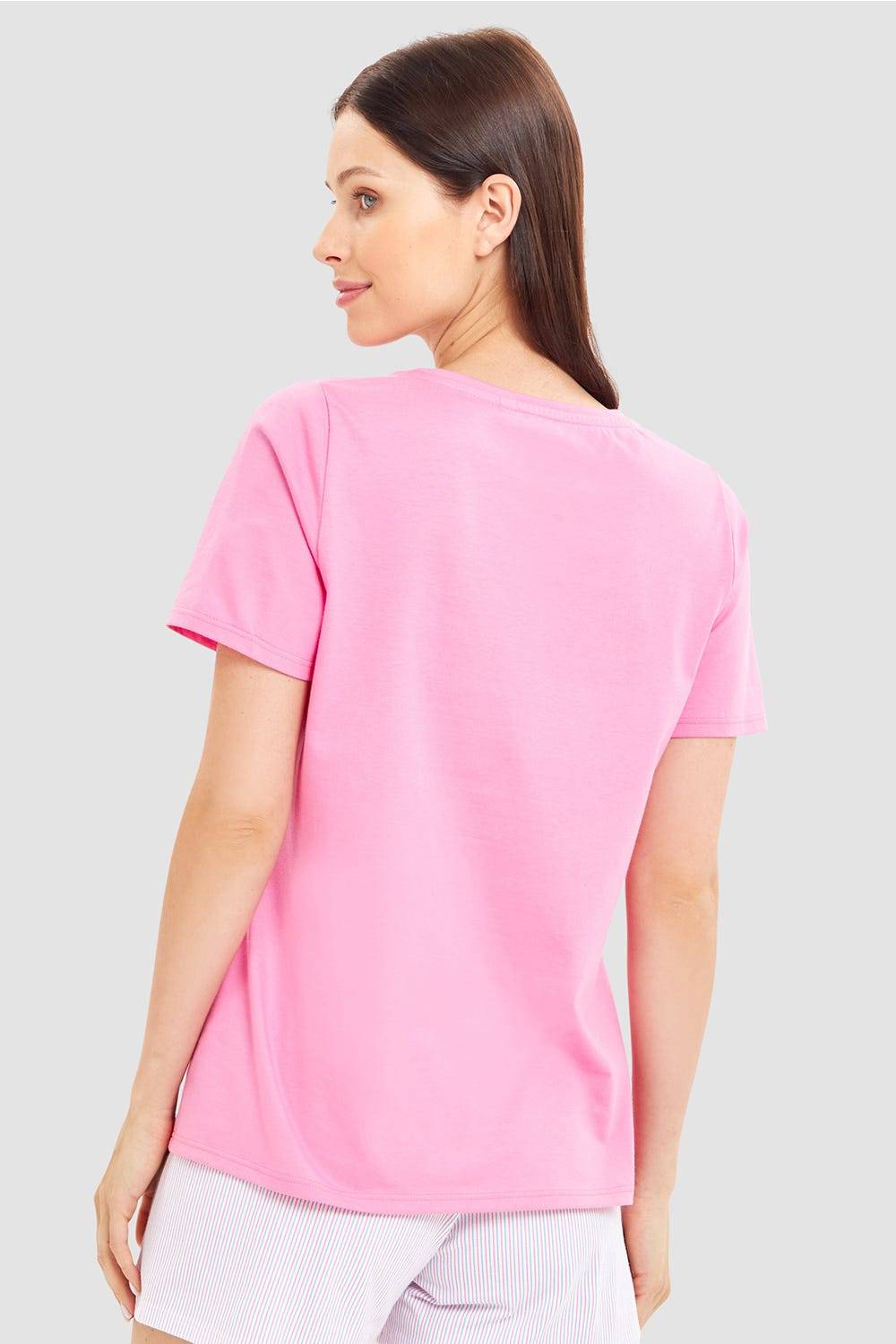 Rösch Pyjamashirt mit Schriftzug Sommer 100% Baumwolle Nur für heute