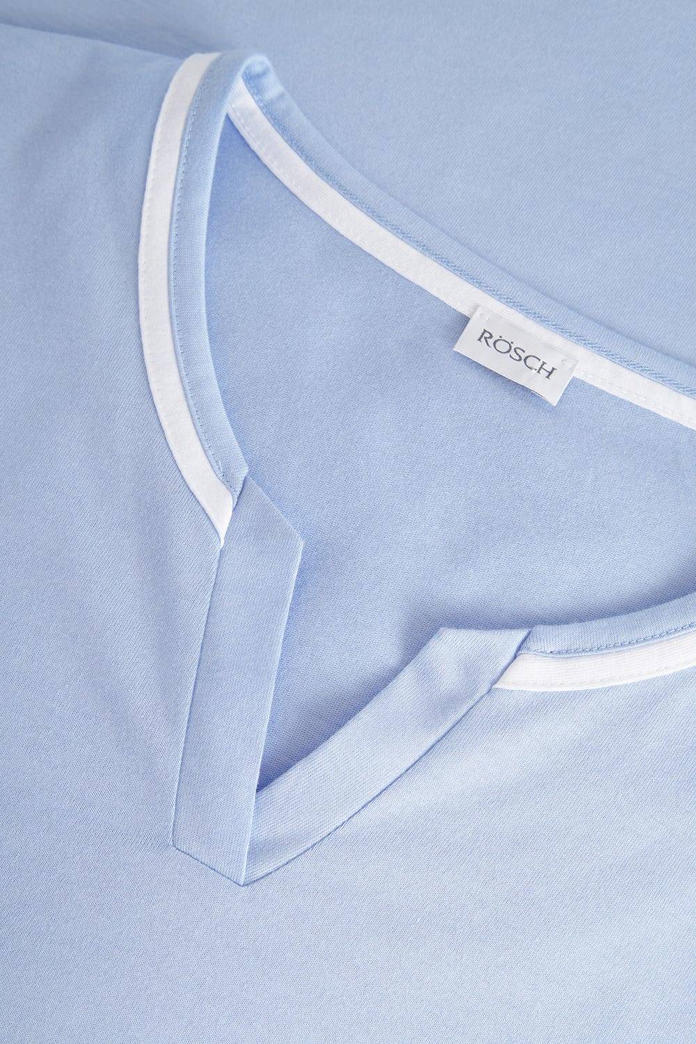 Rösch Pyjama mit Punktedruck Blau-Weiß 100% Baumwolle 50% Rabatt mit kostenlosem Versand