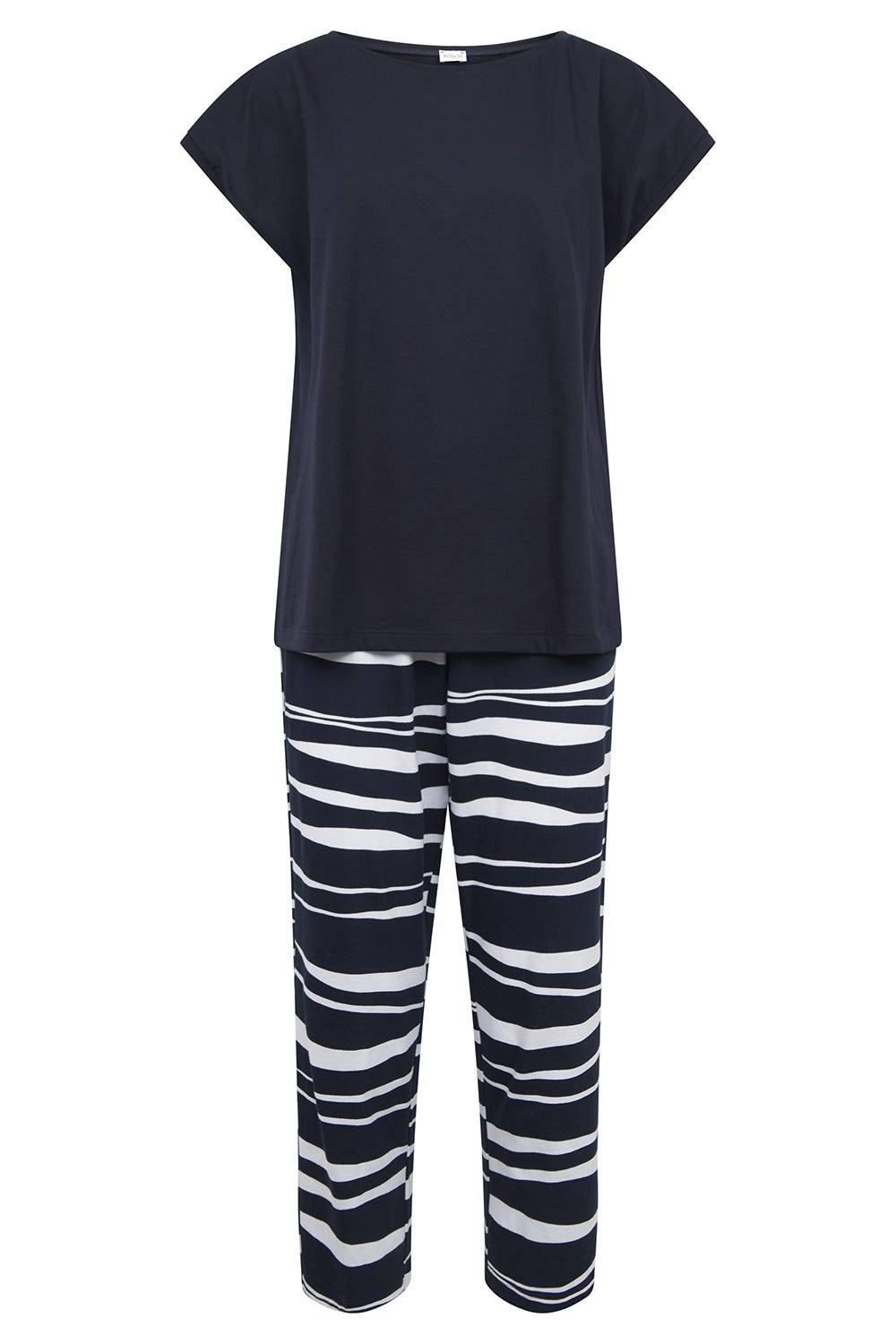 Rösch Pyjama mit Grafikdruck Wellenförmig 100% Baumwolle Kostenloser Versand international