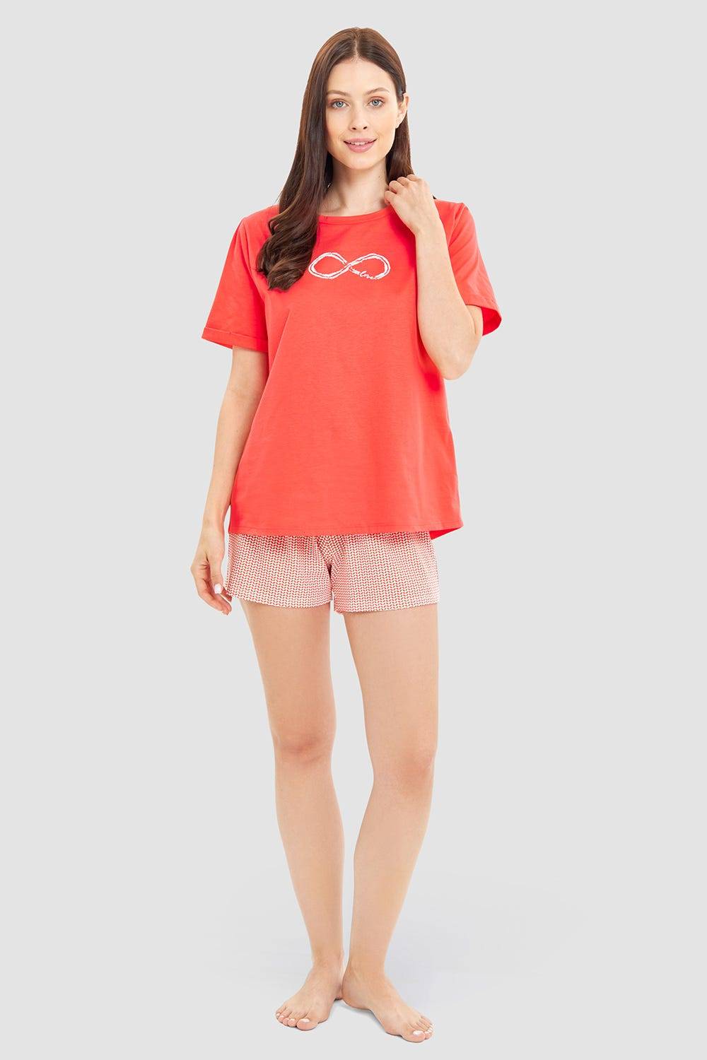 Rösch Pyjamashirt mit Motivdruck Love 100% Baumwolle Rabatte dieses Monats