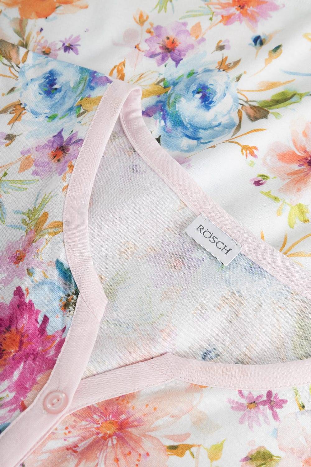 Rösch Pyjama im Blütendruck rosa romantisch 100% Baumwolle Verkauf
