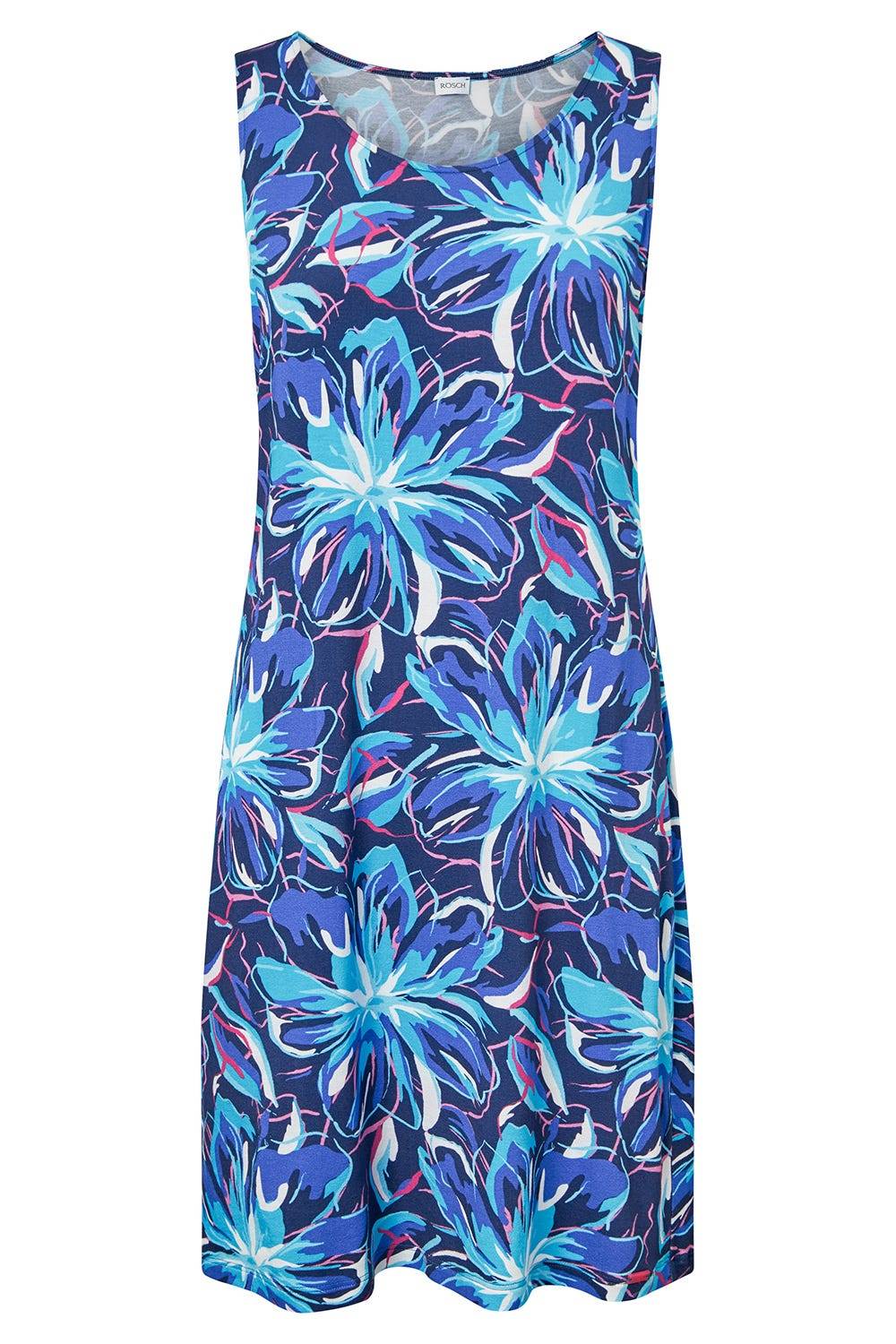 Rösch Strandkleid Ärmellos im Blumendruck Neonfarben Baumwolle/Elasthan Günstiger Verkauf