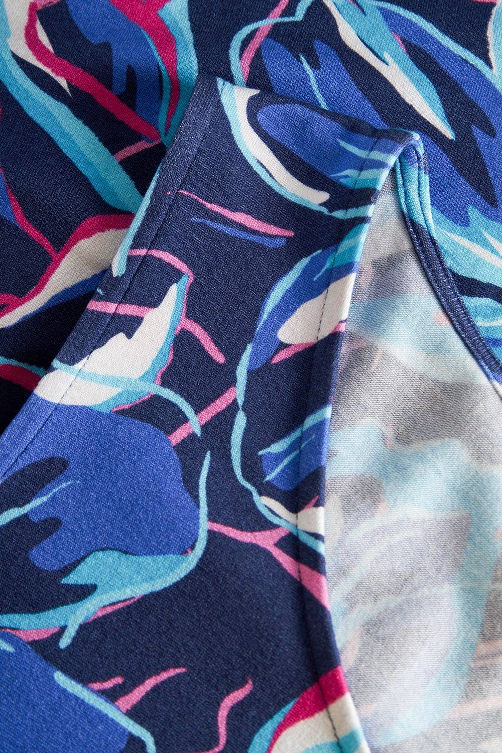 Rösch Strandkleid Ärmellos im Blumendruck Neonfarben Baumwolle/Elasthan Günstiger Verkauf