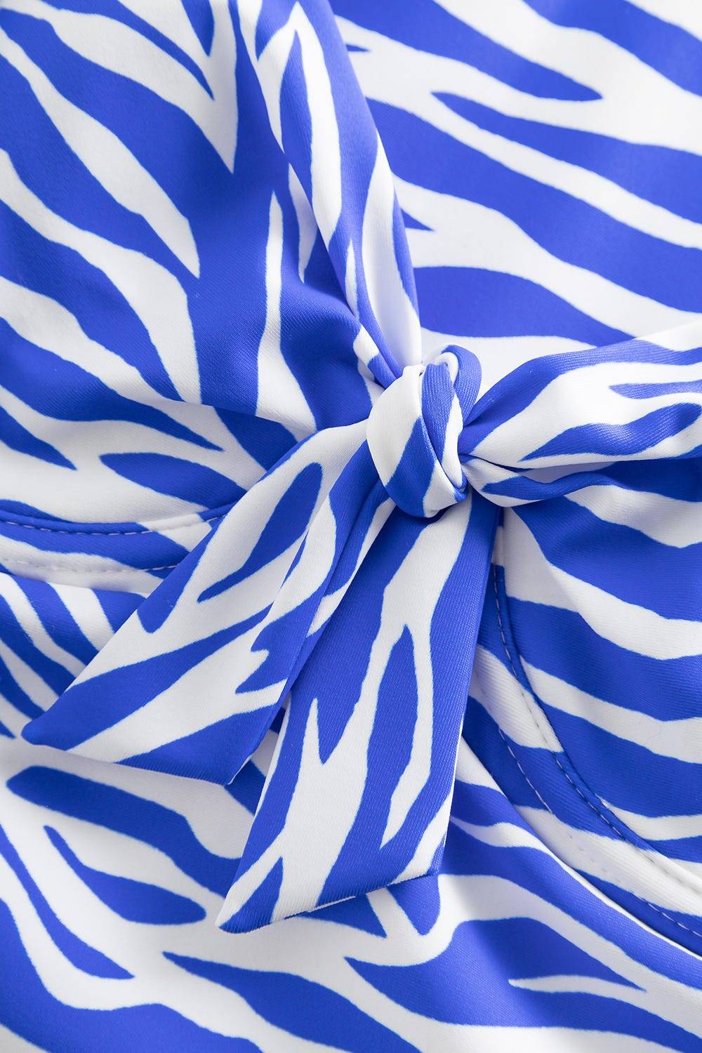 Rösch Badeanzug im modernen Zebradruck Blau-Weiß Kostenloser Versand