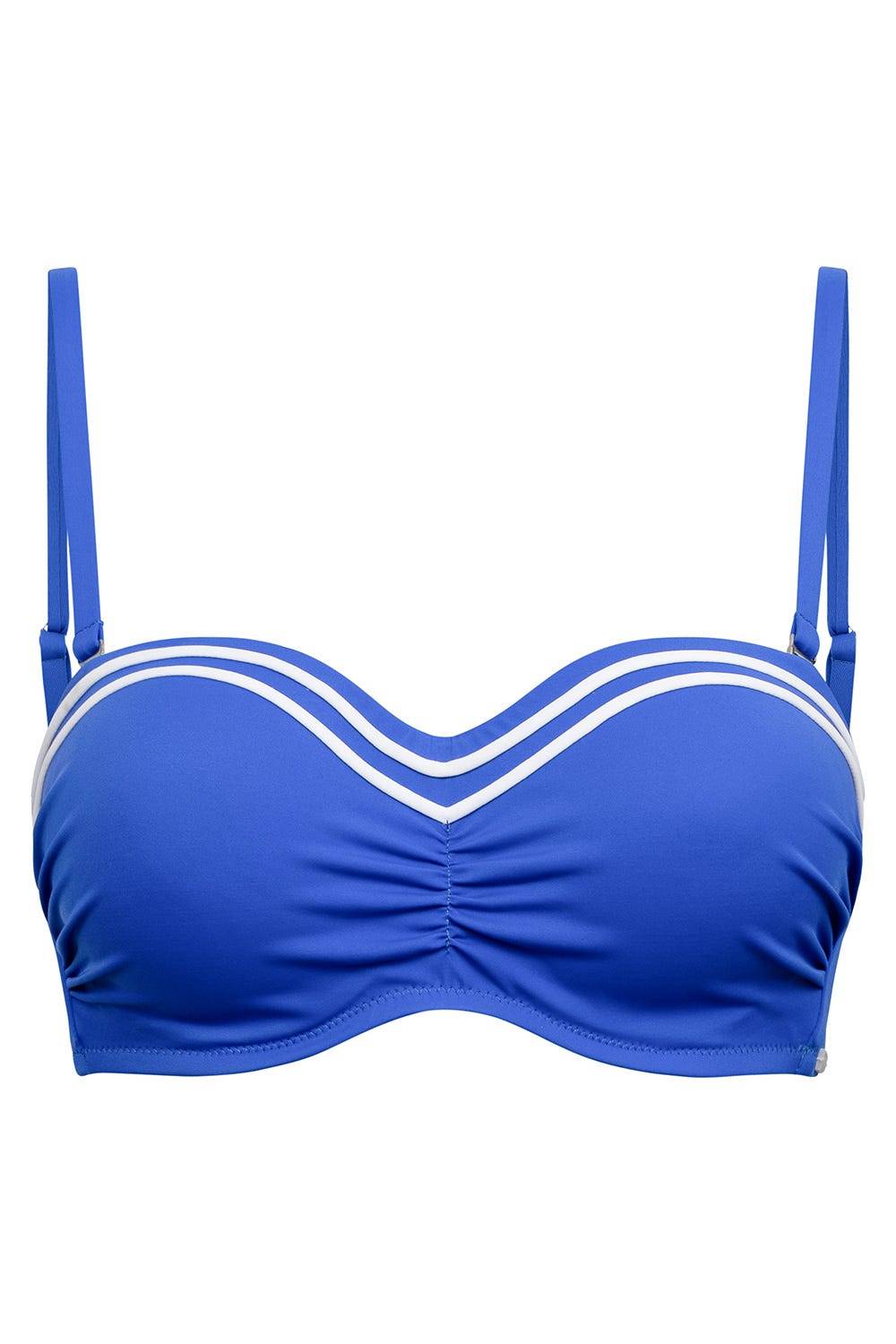 Rösch Bikini-Oberteil mit Streifendetails Neon-Blau Fabrikpreis