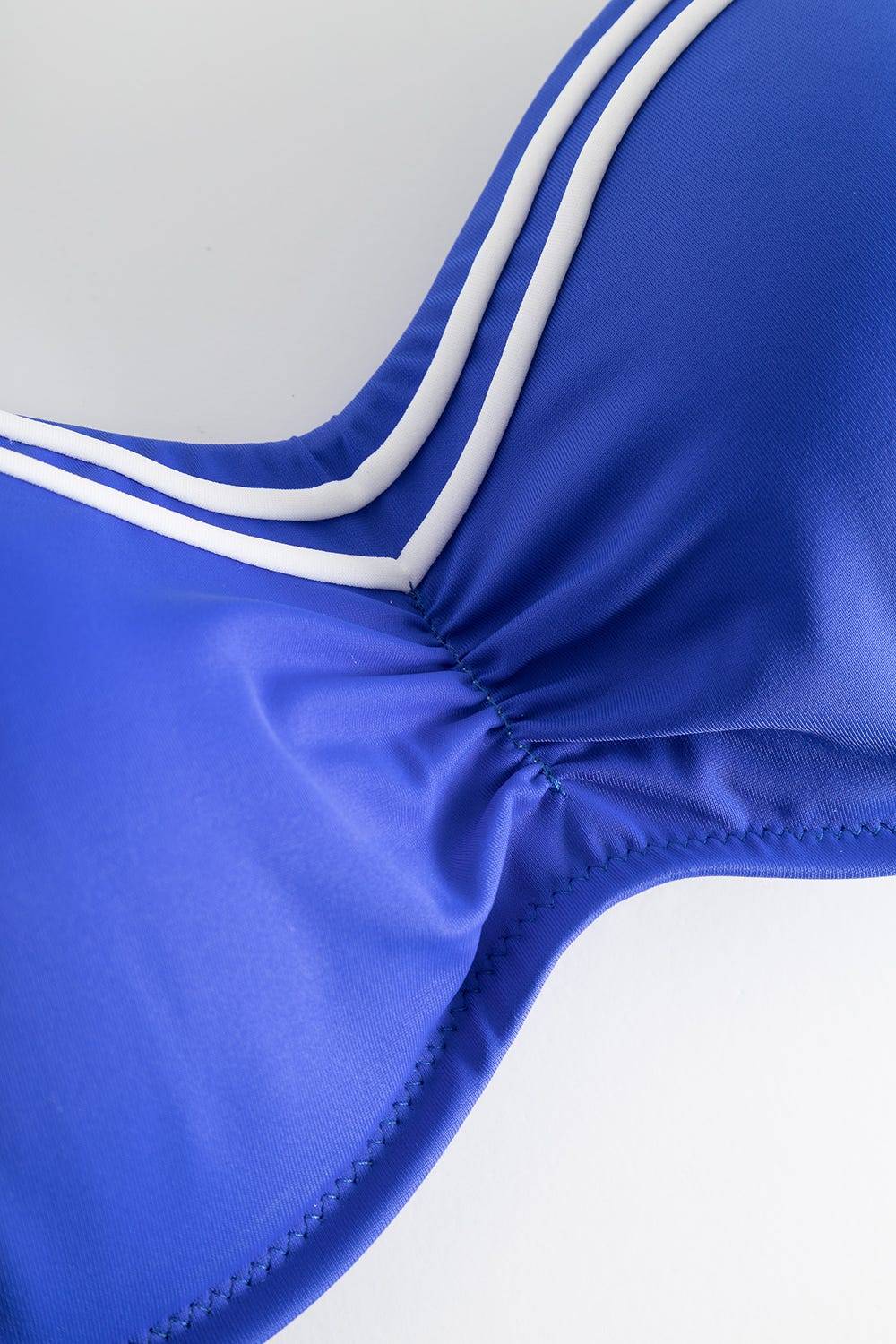 Rösch Bikini-Oberteil mit Streifendetails Neon-Blau Fabrikpreis