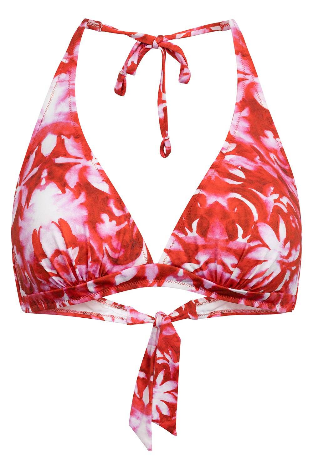 Rösch Bikini-Oberteil Neckholder im Ornament-Druck Rot-Weiß Flash Sale