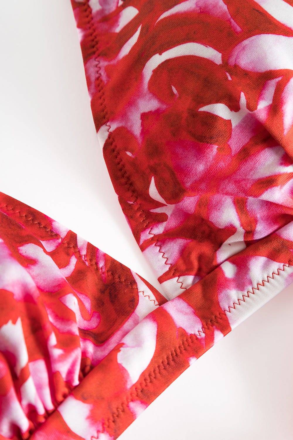 Rösch Bikini-Oberteil Neckholder im Ornament-Druck Rot-Weiß Flash Sale