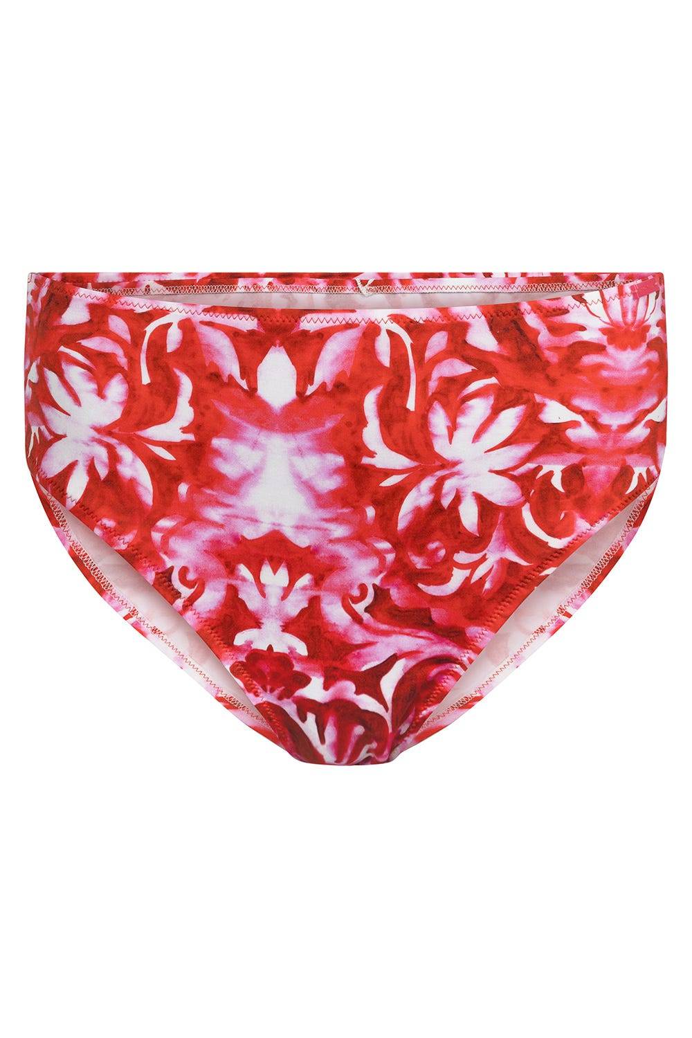 Rösch Bikini-Hose Neckholder im Ornament-Druck Rot-Weiß hoher Taillenausschnitt Online Shopping