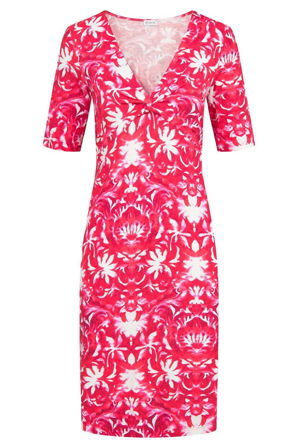 Rösch Strandkleid Ärmellos im Ornament-Druck Rot-Weiß Knot-Optik Saisonschlussverkauf