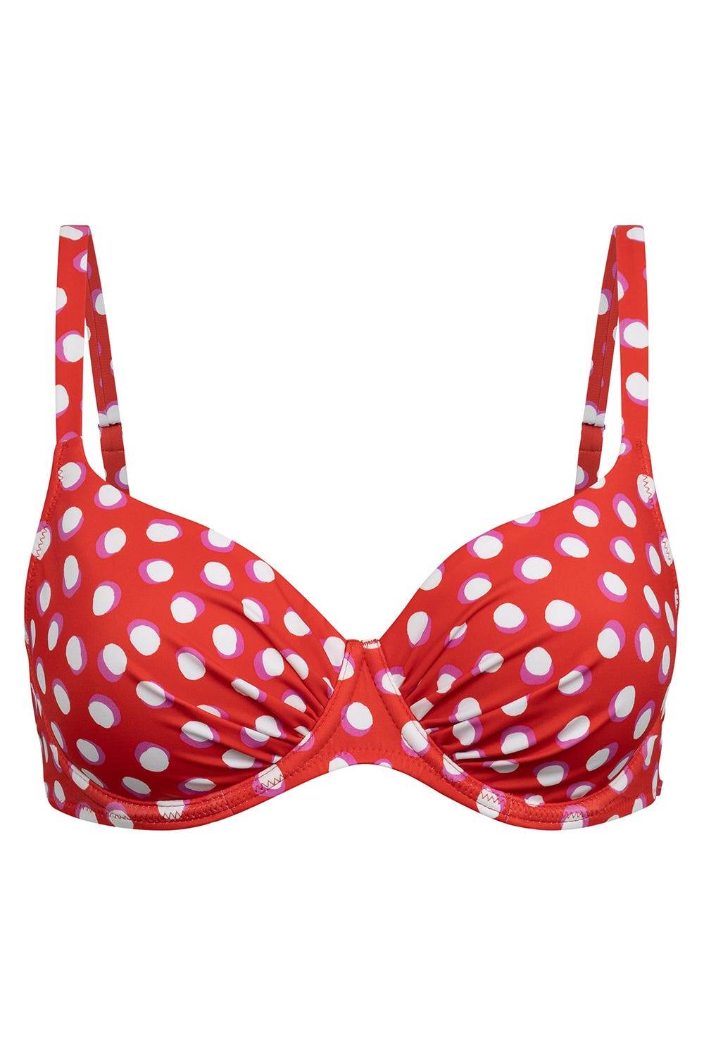 Rösch Bikini-Oberteil im Retro-Tupfendruck Rot-Weiß Cyber Monday